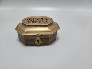 Vintage Messing Betel Box mit Spiegel - Bild 1 von 19