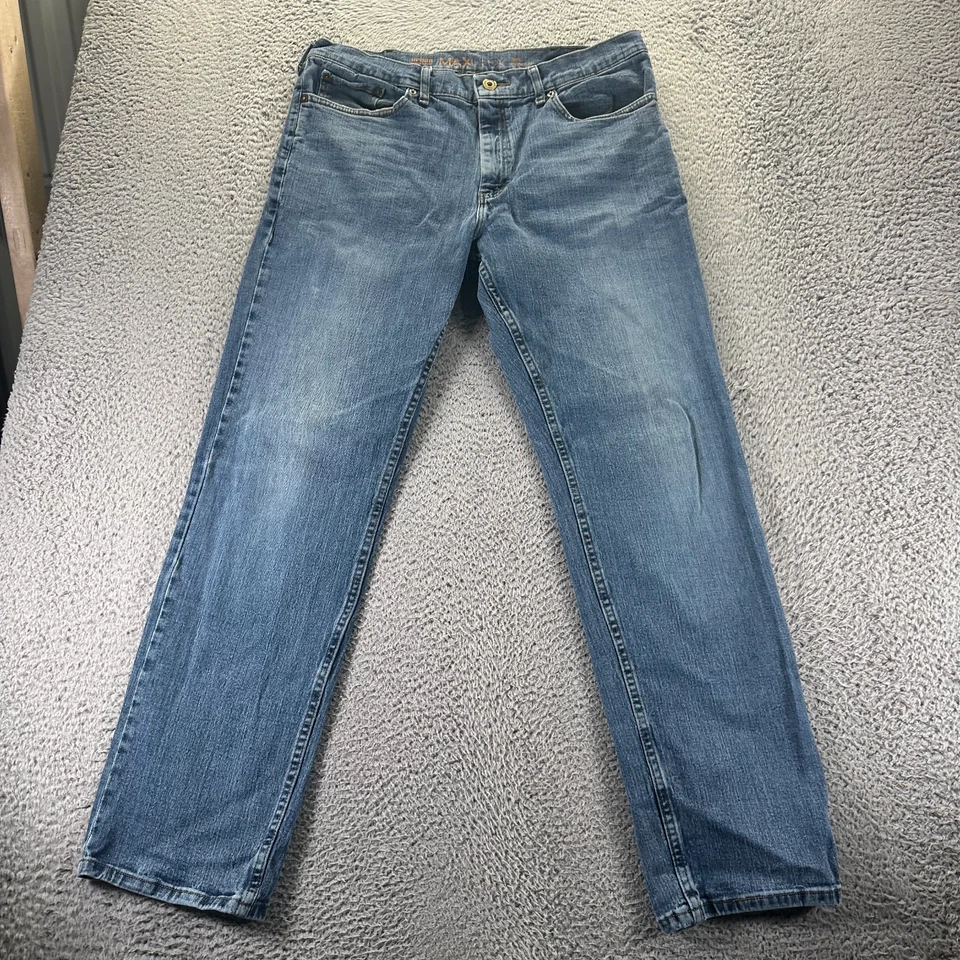 Pantalones de mezclilla Urban Pipeline Max Flex para hombre 38x34 azul algodón recto desteñido elástico Foto 1 de 4