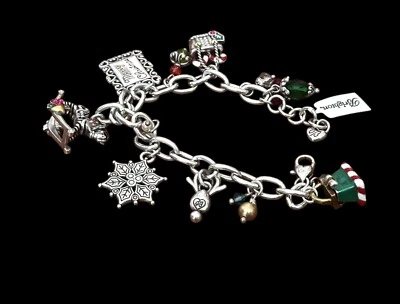 Pulsera Navidad Brighton Yuletide -Dijes- Monedero Cesta Caballo Reno Foto 1 de 4