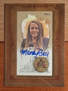 Mandy Bell 2023 Topps Allen & Ginter #MA-MBE Baseball Reporter Auto framed mini