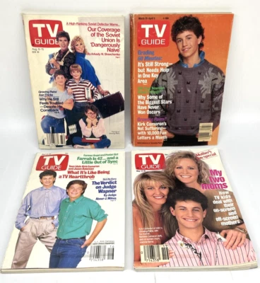 Винтажный ТВ-гид KIRK CAMERON 1986 1987 1989 1990 IDAHO издание лот из 4 - Изображение 1 из 4