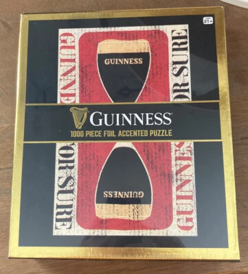NUEVO Puzzle de 1000 piezas de cerveza Guinness acentuado con papel aluminio publicidad sellada Foto 1 de 3