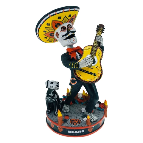 Chicago Bears Day Of The Dead Candle Base Bobblehead NFL Cover