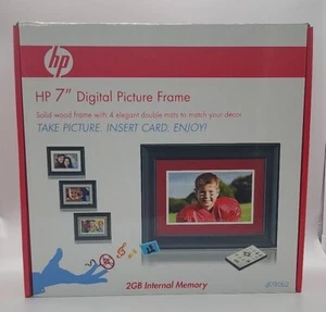 HP DF780B2 7" Black Wood Digital Picture Frame 2GB Memory - Picture 1 of 7