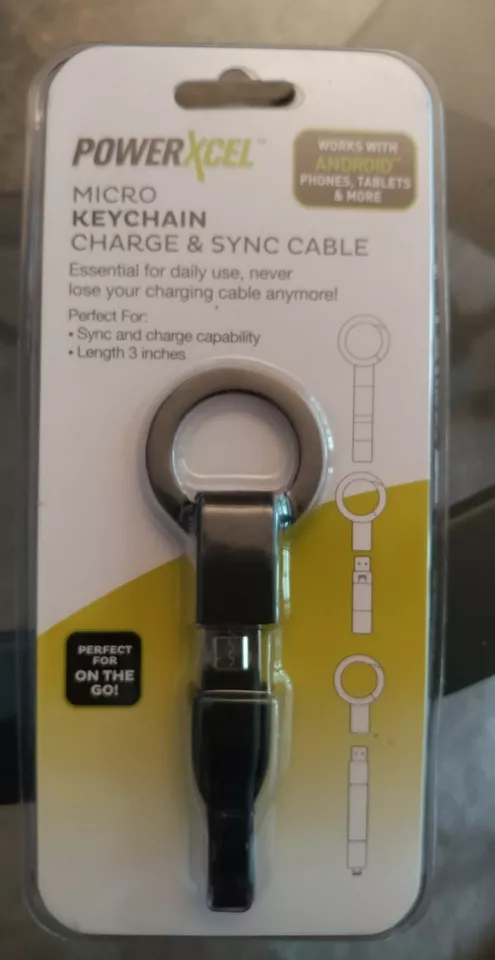 Powerxcel micro keychain charge & sync cable for ANDROID PHONES AND TABLETS - Image 1 of 2