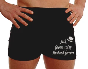 Personalised boxer shorts wedding day custom groom underwear gifts husband - Picture 1 of 2