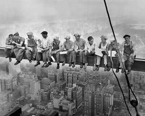 Lunch atop a Skyscraper Official Photograph Print 8"x10" - Picture 1 of 2