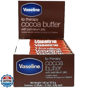 Vaseline Lip w/o Backer Card Cocoa - 12 Pack Box - Picture 1 of 5