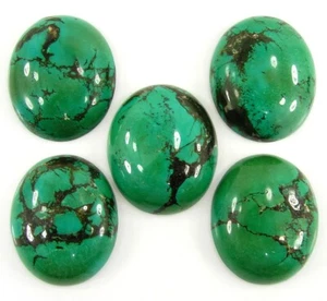Lote de 5 piezas de piedras preciosas sueltas turquesa tibetana natural 240,00 quilates cabujón - 19979 - Imagen 1 de 3