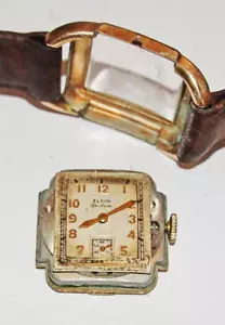 Reloj de pulsera de colección Elgin De Luxe 17 J lengüetas únicas 10 KT GF - Imagen 1 de 6