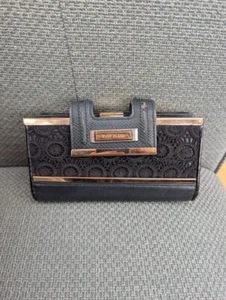 River Island black and gold purse wallet with lace detail - Picture 1 of 8