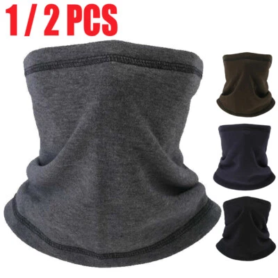 Winter Fleece Neck Warmer Gaiter Scarf / Windproof Face Mask Balaclava for Men