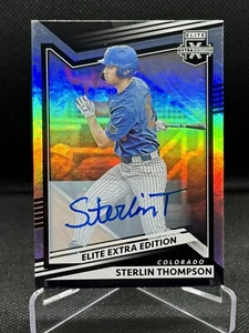 2022 Panini Elite Extra Edition Signatures Sterlin Thompson #31 Auto Rockies - Picture 1 of 2