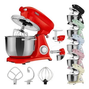 AREBOS Food Processor 1800W 6L Stainless Steel Mixing Bowl Low Noise 6Steps Red - Picture 1 of 12