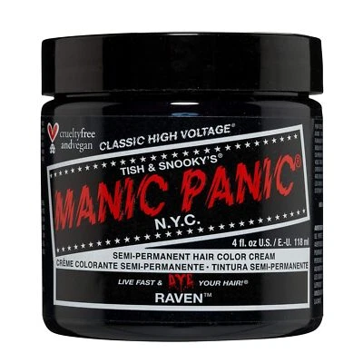 MANIC PANIC Hair Dye Semi Permanent Hair Color-Raven- 4 oz - Image 1 of 2