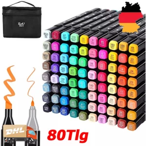 80-Farbe Acrylstifte Marker Set Permanent Pen Für DIY Graffiti Sketch Dual Pen - Bild 1 von 15