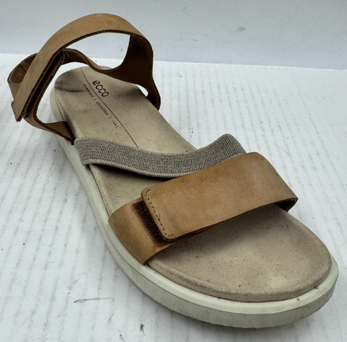 Sandali donna ECCO Flowt 9 9 5 marrone nabuk punta aperta cinturino alla caviglia scarpe