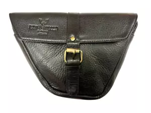 *UK STOCK* Black Leather Side Bag RH for Royal Enfield Interceptor Continental - Picture 1 of 8