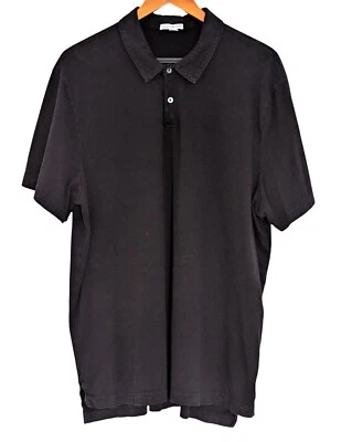 James Perse polo Size 5 or 2XL black supima cotton sueded classic USA - Image 1 of 4