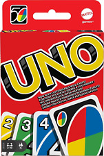 Mattel Games UNO Family Card Game, with 112 Cards, Travel-Friendly, for 7 Year O