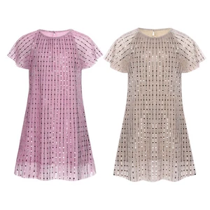 Baby Girls Party Dress Sparkly Sequins Solid Lining Wedding Pageant Birthday - Picture 1 of 20