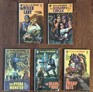 Lot of 5 Vintage Lee Falk Paperback Books - The Story of the Phantom - Picture 1 of 7