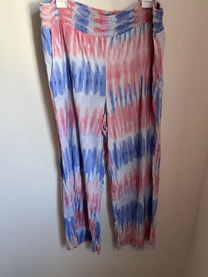 Soma Casual Sleep Lounge Tie Dye Cool Nights Pajama Crop Pants Size Large - Image 1 of 4
