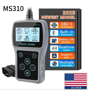 US MS310 Car Diagnostic Tool OBDII Scanner Car Battery Fault Code Reader Tester - Picture 1 of 21