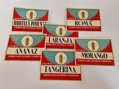 Original vintage liquor bottle labels – unused stock from the 1960s - Image 1 of 4