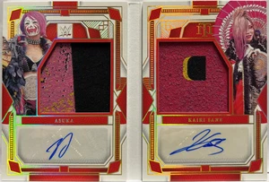 Asuka & Kairi Sane 2/10 Booklet Autograph National Treasures WWE 2024 - Imagen 1 de 2