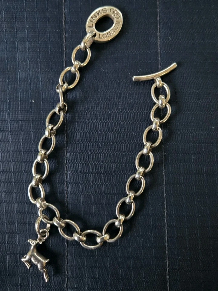 LINKS OF LONDON Classic T-Bar Ladies Bracelet. Fully Hallmarked. - Image 1 of 4