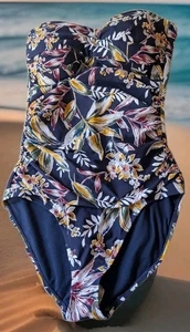 Anne Cole Damen Einteiler Blumen Badeanzug - Größe 10 - Bild 1 von 5