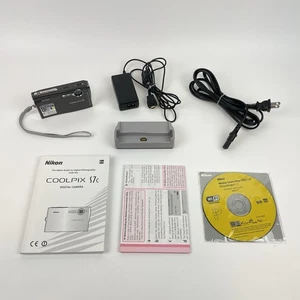 Nikon COOLPIX S7c 7.1MP Digital Camera Black Charger Docking Station Tested - Picture 1 of 21