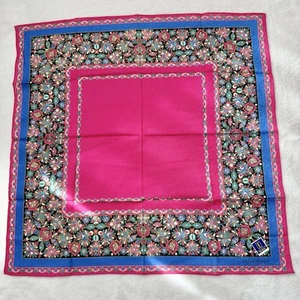 Vintage Yves Saint Laurent Scarf Handkerchief Authentic 47x48 CM Cotton Japan - Picture 1 of 11
