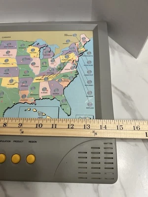 Vintage Geo Genius USA Map Interactive Educational Toy - Works! - Image 1 of 4