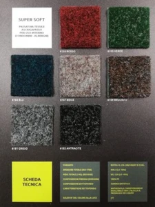 Moquette / Passatoia SUPER SOFT feltro alta resistenza  sp. 6mm h. 100cm TAGLIO - Foto 1 di 1