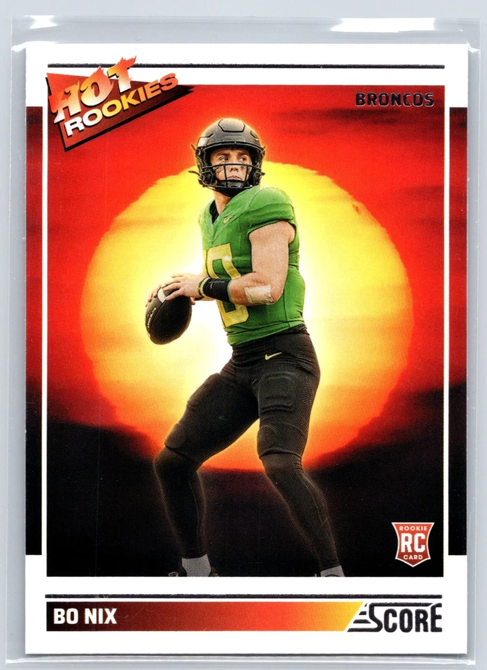 Bo Nix 2024 Score - Hot Rookies #1 - Denver Broncos - Image 1 of 2