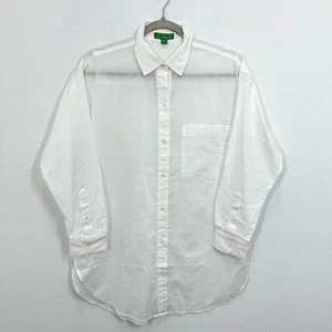 J. Crew Women's Size XXS White Button-up Cotton Voile Shirt Vacation Gauzy NWT - Picture 1 of 7