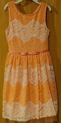 Девочек Speechless кружевное платье размер 8 персиковый -2199 - Изображение 1 из 4