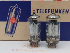 Telefunken EF86 6267 Silver Plates Red Tip Matched Pair ◇ - Ulm 1964 - Test NOS+ - Picture 1 of 7