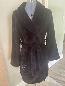 Victoria’s Secret Black Short Cozy Robe , size XS/S