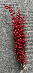 Napco Craft Artificial Berries Red 6/Box Approx 34”L - Picture 1 of 3
