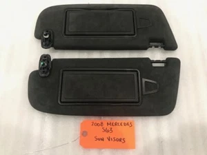 07-14 MERCEDES BENZ AMG S63 W221 W216 OEM BLACK ALCANTARA SUNVISORS SUN VISORS - Picture 1 of 9