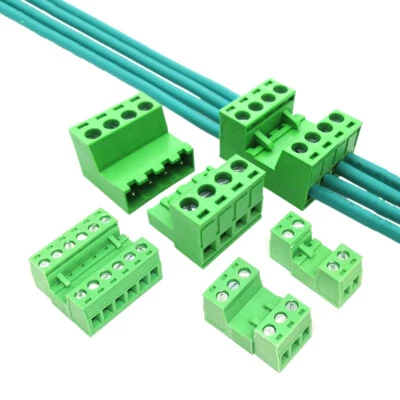 5.08mm Pitch Pluggable Screw Terminal Blocks Coupling Connectors 10 Pairs a Pack - Image 1 of 4