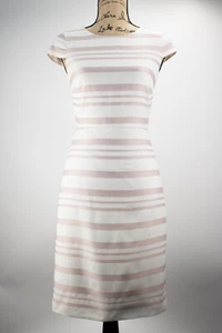 Vestido J CREW Rosa y Blanco a Rayas Talla 00 ¡Lo último! - Imagen 1 de 5