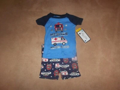 NUEVO, PIJAMA DE 2 PIEZAS BABY BOYS MON PETIT HEROES NEVER SLEEP, TALLA 12 MESES Foto 1 de 3