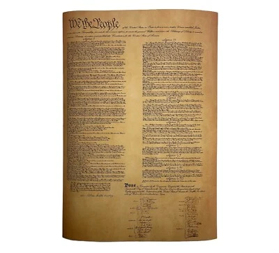 Póster de la Constitución de los Estados Unidos impresión de la Constitución Americana documentos de Estados Unidos - Imagen 1 de 4
