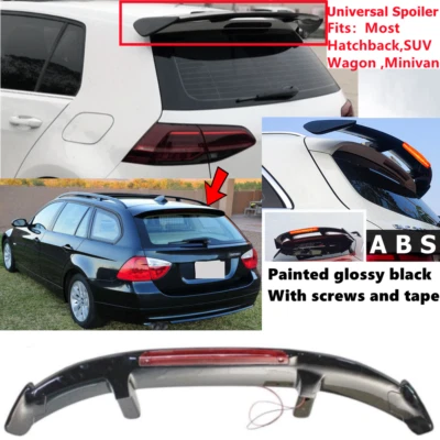 Universal Fit For BMW 3 Series E91 Wagon 06-2012 Rear Roof Spoiler Wing W/ Light - Image 1 of 4