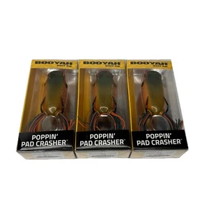Booyah Poppin' Pad Crasher topwater bass fishing frog Pumpkin Seed BYPPC3919 Lot - Picture 1 of 3