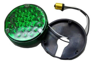 Luz LED 4" lente verde perla 24 diodos verdes 1156 Socket Peterbilt Freightliner Foto 1 de 4